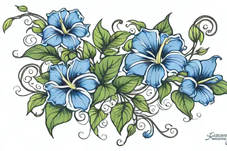 Swirling Morning Glory Vine