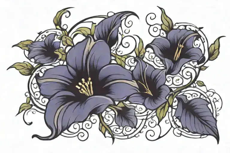 Swirling Morning Glory Vine