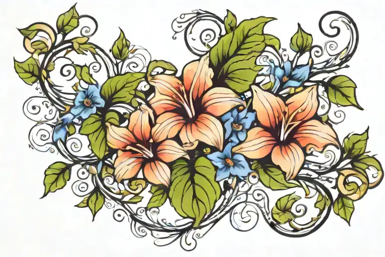 Swirling Morning Glory Vine