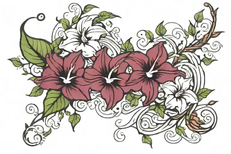 Swirling Morning Glory Vine