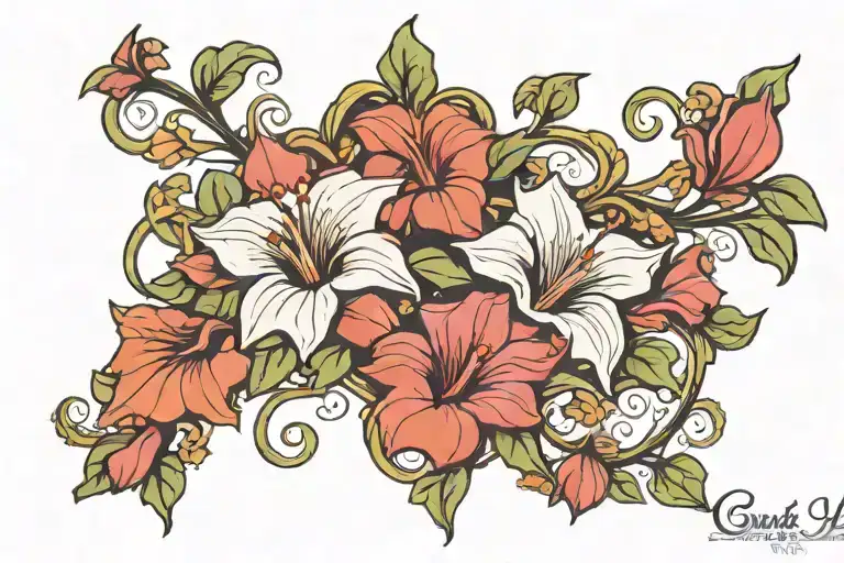 Swirling Morning Glory Vine