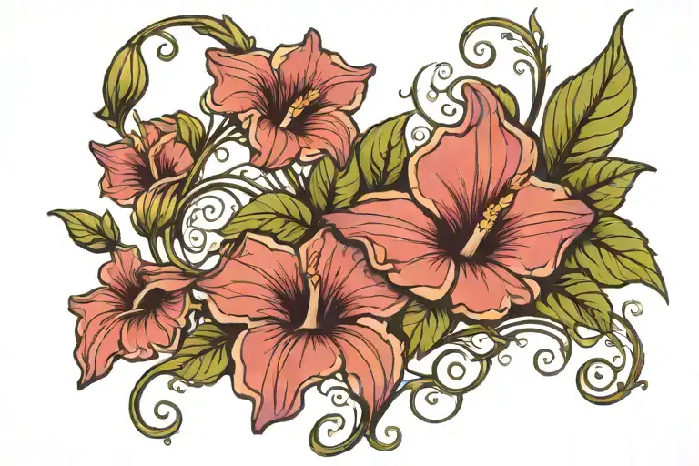 Swirling Morning Glory Vine