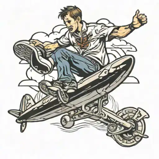 Tony Hawk Jumping Over A Plane