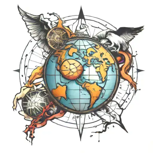 Make An Atlas With Different Areas Of Glory And Destruction