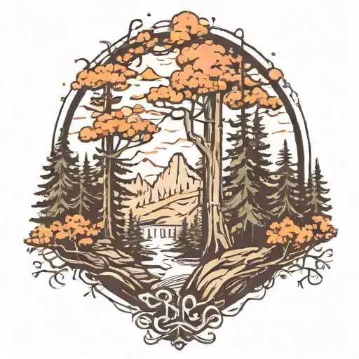 I Need A Tattoo On My Forearm With A Coniferous Forest