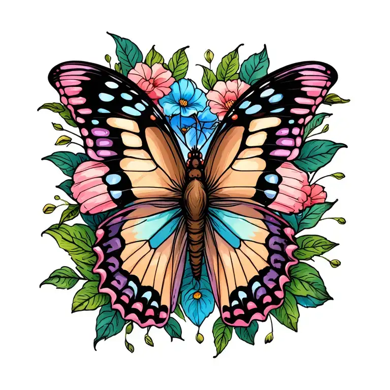 Butterfly And Semi Colon