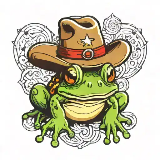 Funny Frog Cowboy Hat