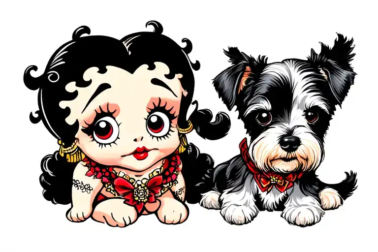 Black Betty Boop And Her Dog