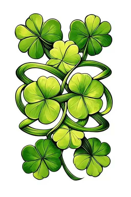 Four Leaf Clover Intertwined