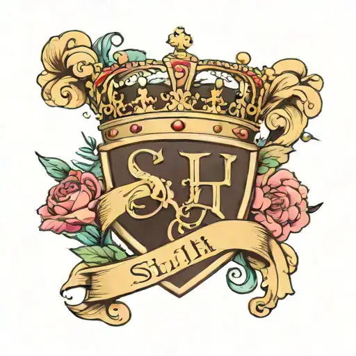 Slh Initials With Queen Crown