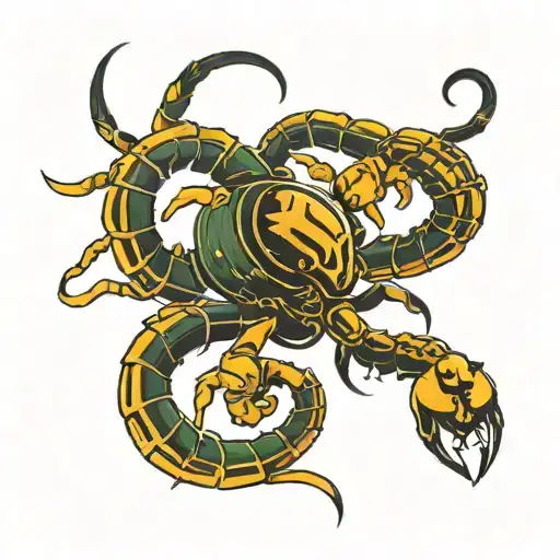 Bikers With Zodiac Sign Scorpion Made