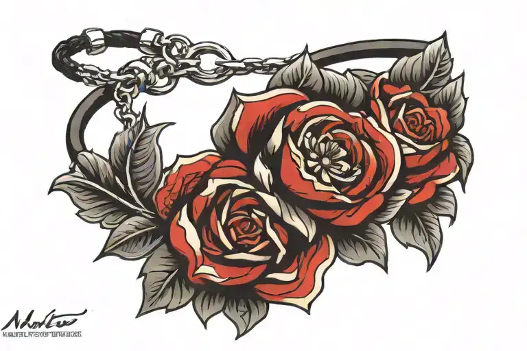 Female Tattoo Bracelet On Wrist