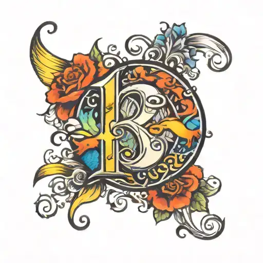 Number 13 With Rainbow