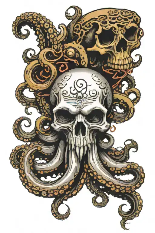 Octopus And Skull