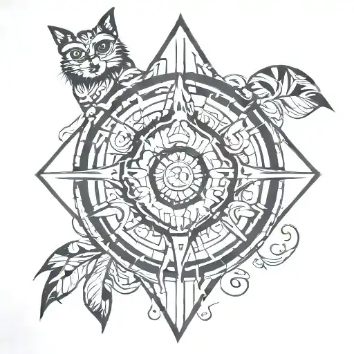 Pacific Northwest Black Geo Patern