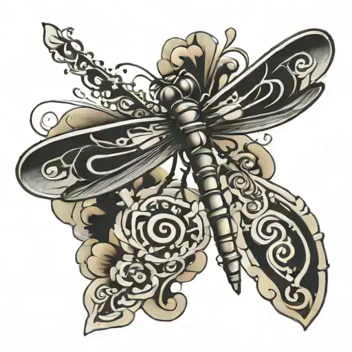 Music Note Dragonfly Landing