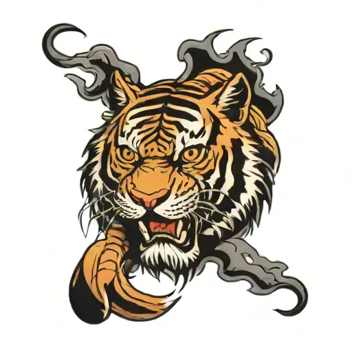 Tiger Head With 1998 Date