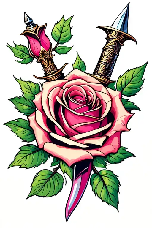 Dagger Piercing Rose