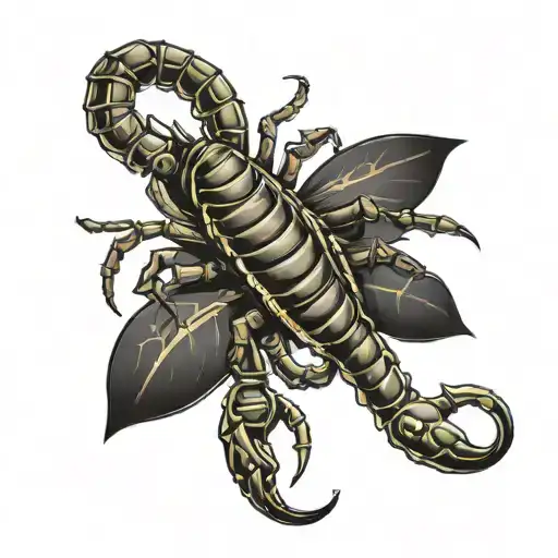 Scorpion With Writing For Legs