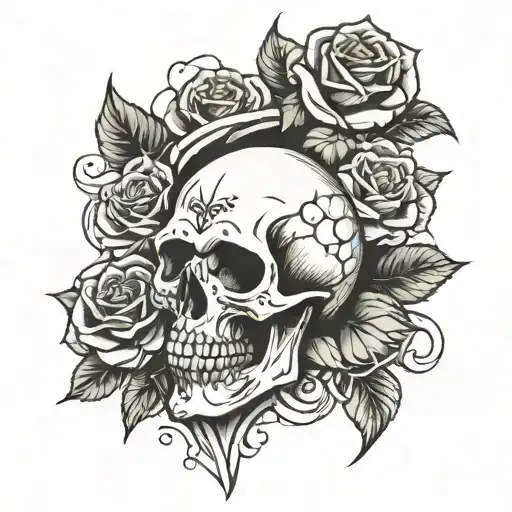 Skull And Roses