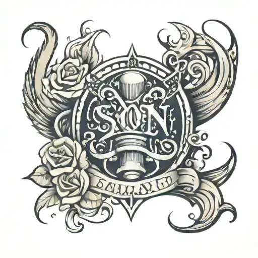 Tattoo Son Name Manel