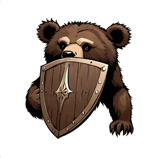 Bear With Viking Shield