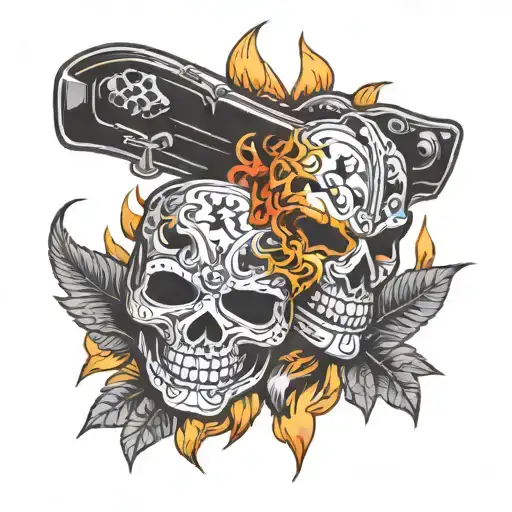 Fire Dices Money Vendeta Mask Ammunition Side By Side