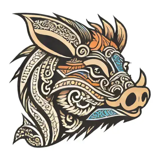 Filipino Tribal Pattern Boar