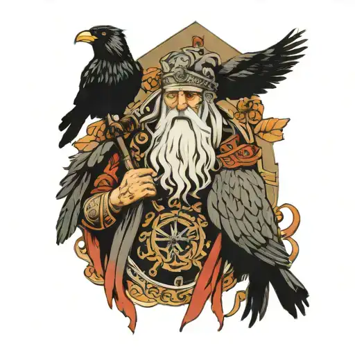 Odin With Two Crows