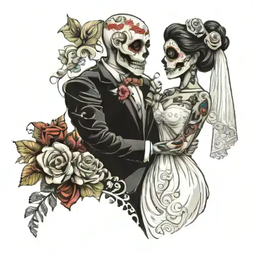 Sugar Skull Bride Groom