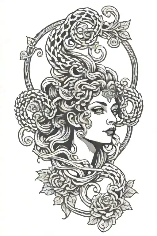 Medusa On Tarot Card
