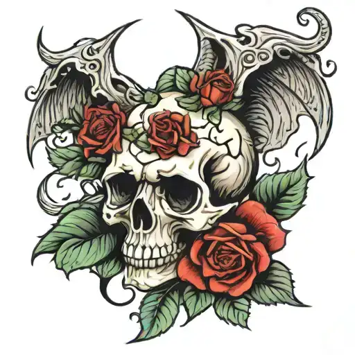 Skull And Roses