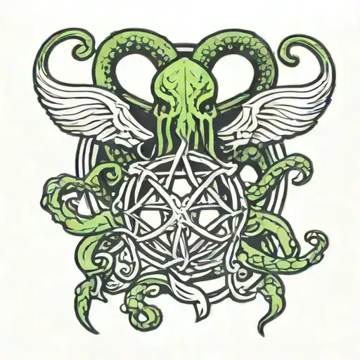 Atheist Symbol Cthulhu Style