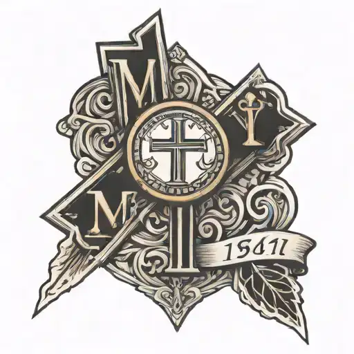 May 5Th 1940 In Roman Numerals With Cross