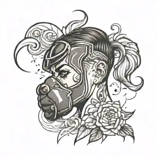 Female Boxer With Short Hair