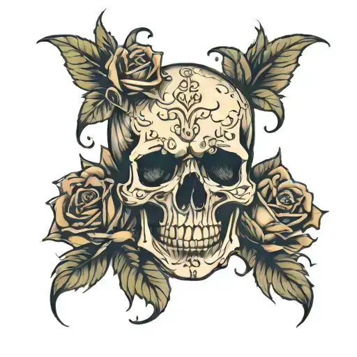 Skull And Roses