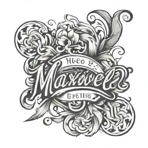 Script Font With The Name Maxwell Hidden In Them