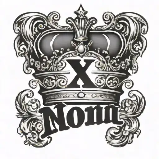 Name With Crown And Date In Roman Numeral
