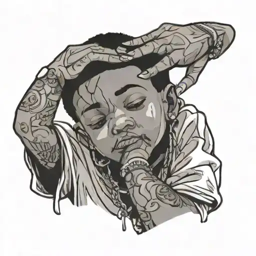 Black Kid Making Sleepy Hands To Head