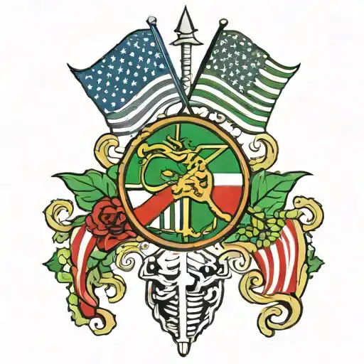 Earth Irish Flag American Flag