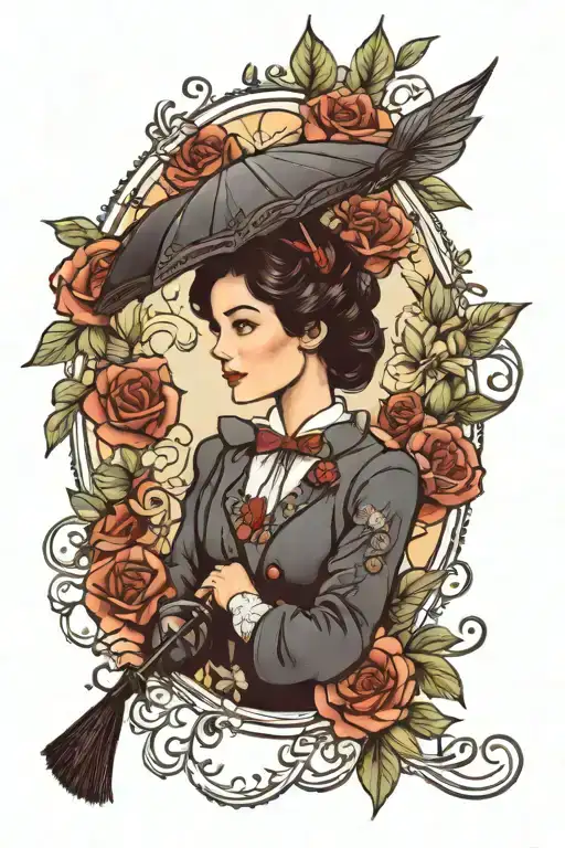 Arm Tattoo To Memorialize My Mother With A Mary Poppins Inspired Boho Feel