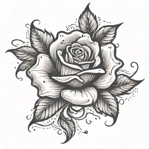 Rose With Dropping Petals Falling