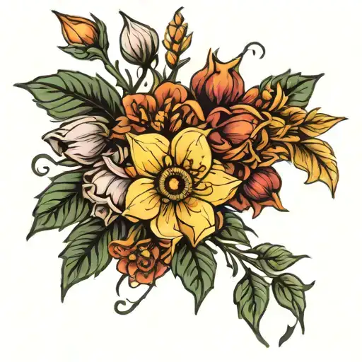 Bouquet Of December Birth Flower