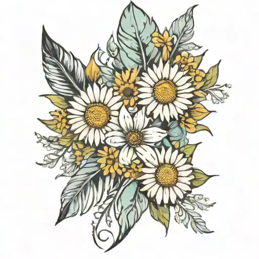 Feather And Daisy Around Calf