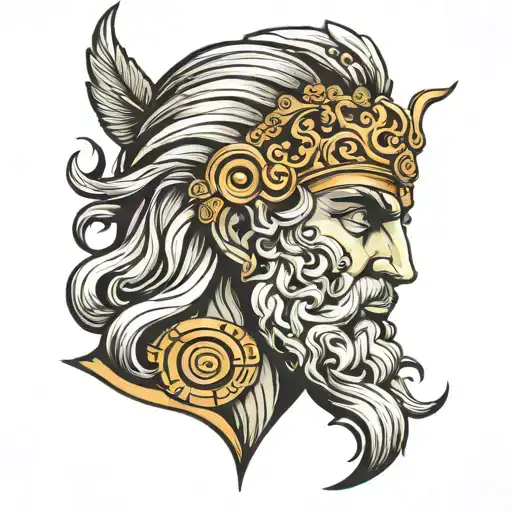 Greek God Hera Warrior Face