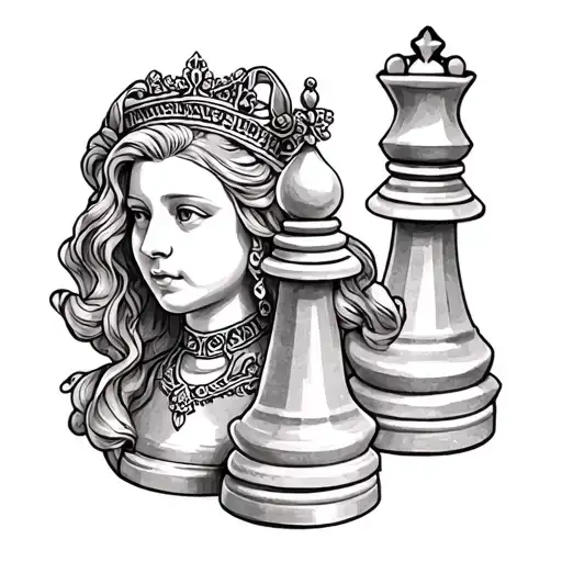 Queen Chess Piece With A Little More Detail