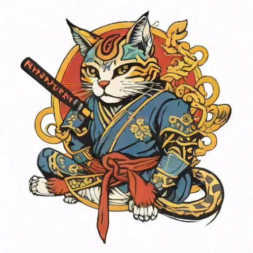 Samurai Cat With Catana