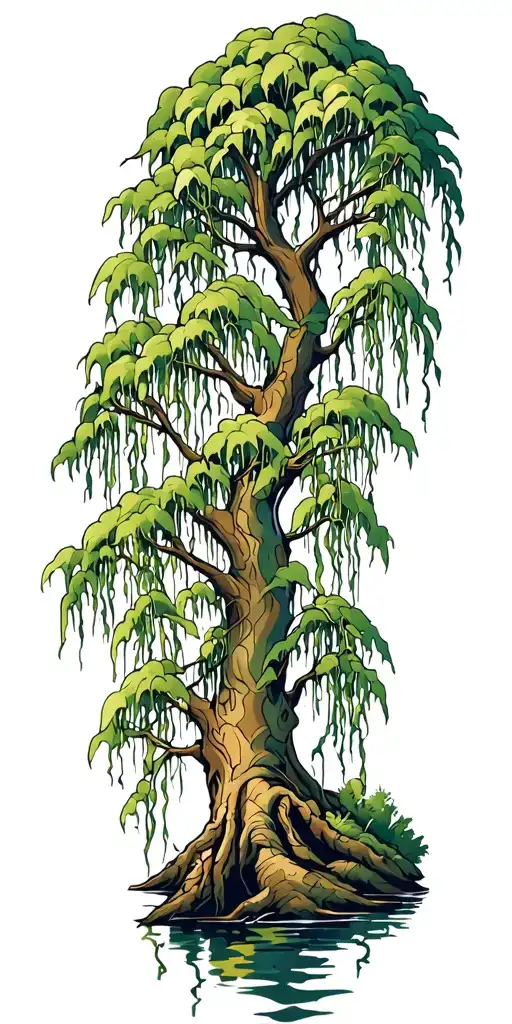 Weeping Willow Tree With Lightning