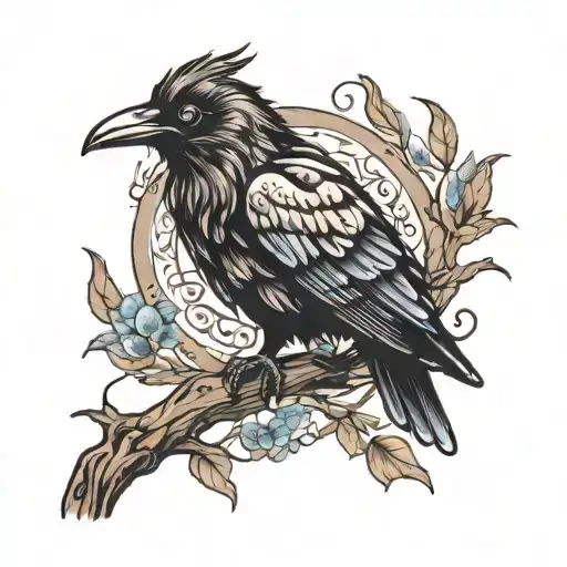 Raven With Blue Eyes