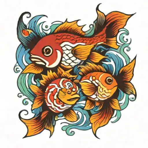 Pices Fish Family Of 4